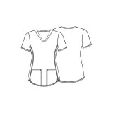 *FINAL SALE CK703 Cherokee V-Neck Print Top in Dog Is Love