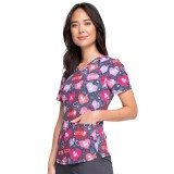 *FINAL SALE CK703 Cherokee V-Neck Print Top in Dog Is Love