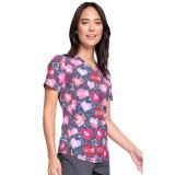 *FINAL SALE CK703 Cherokee V-Neck Print Top in Dog Is Love