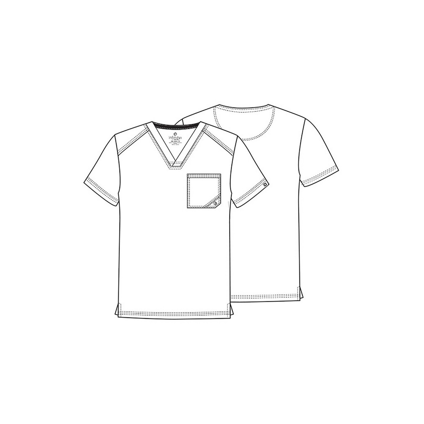 *FINAL SALE CK902 Cherokee Infinity Men's V-Neck Top in Abstract Ways