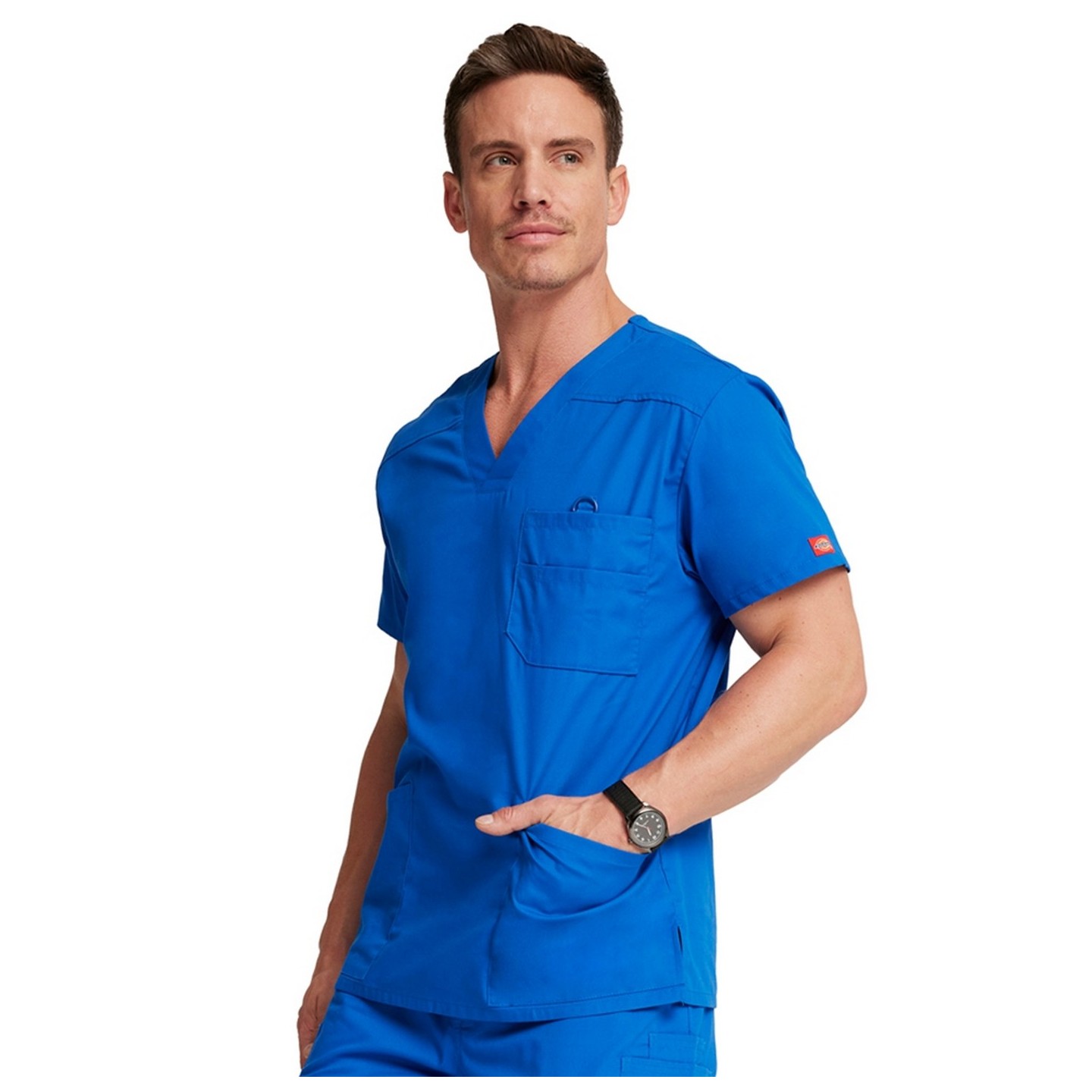 81906 Dickies EDS Signature Haut pour Hommes à Col en V avec 5 Poches