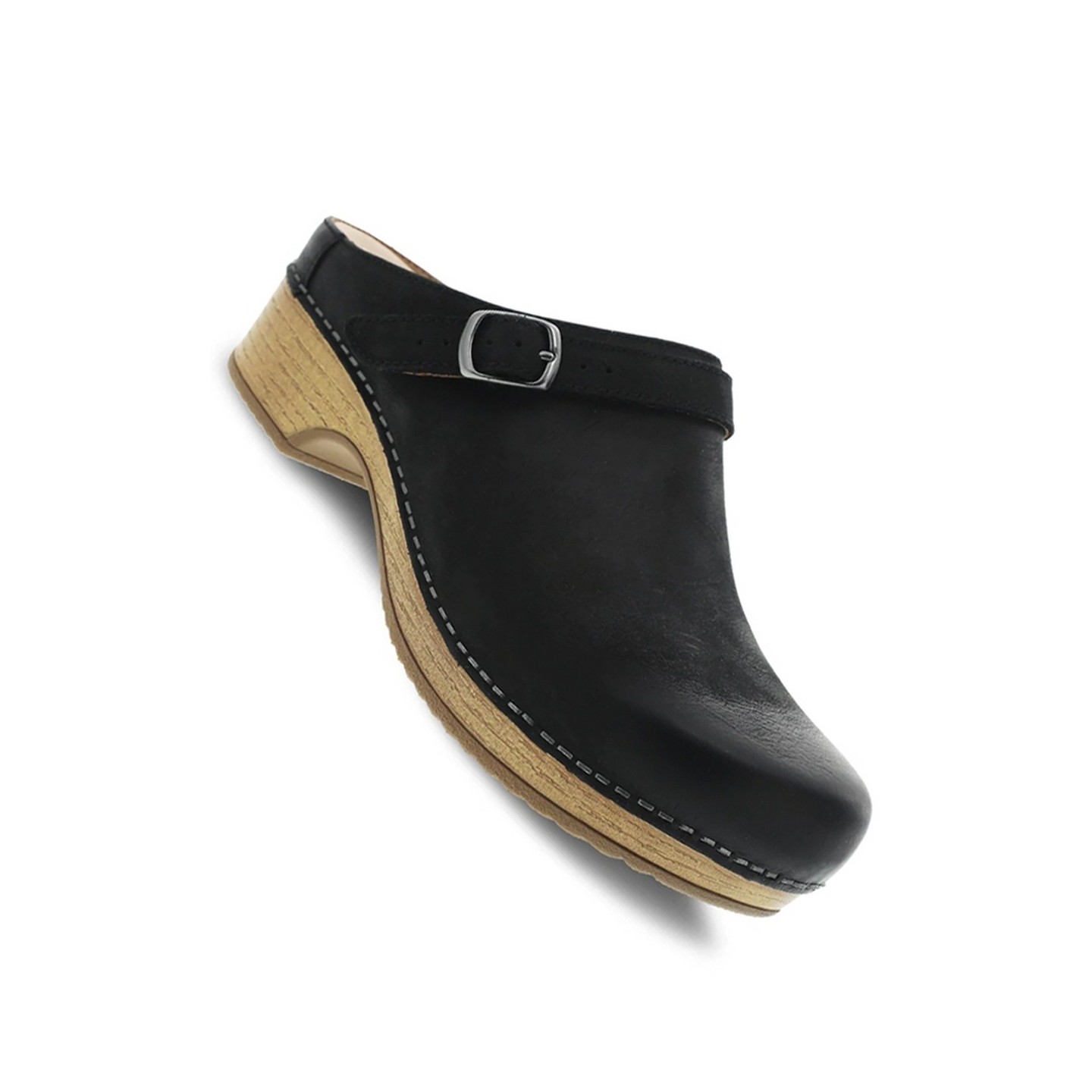 Berry Black Burnished Nubuck Mule by Dansko