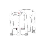 *FINAL SALE DK306 Dickies Prints Snap Front Warm-Up Jacket in Super Smile