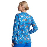 *FINAL SALE DK306 Dickies Prints Snap Front Warm-Up Jacket in Super Smile