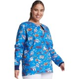 *FINAL SALE DK306 Dickies Prints Snap Front Warm-Up Jacket in Super Smile