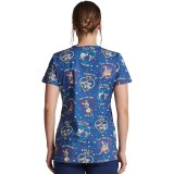 *FINAL SALE DK704 Dickies Prints V-Neck Top in Roo-ting For You