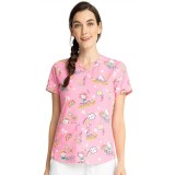*VENTE FINALE TF770 Cherokee Licensed V-Neck Print Top in Hello Kitty Sunshine
