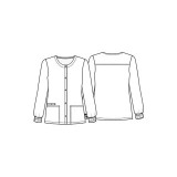 *FINAL SALE CK321 Cherokee Prints Snap Front Print Warm-up Jacket in Science Friends