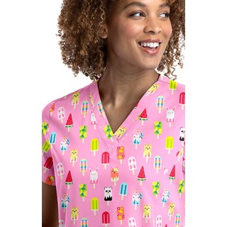 9810 Maevn Women's Printed V-Neck Top - Sweet Summer