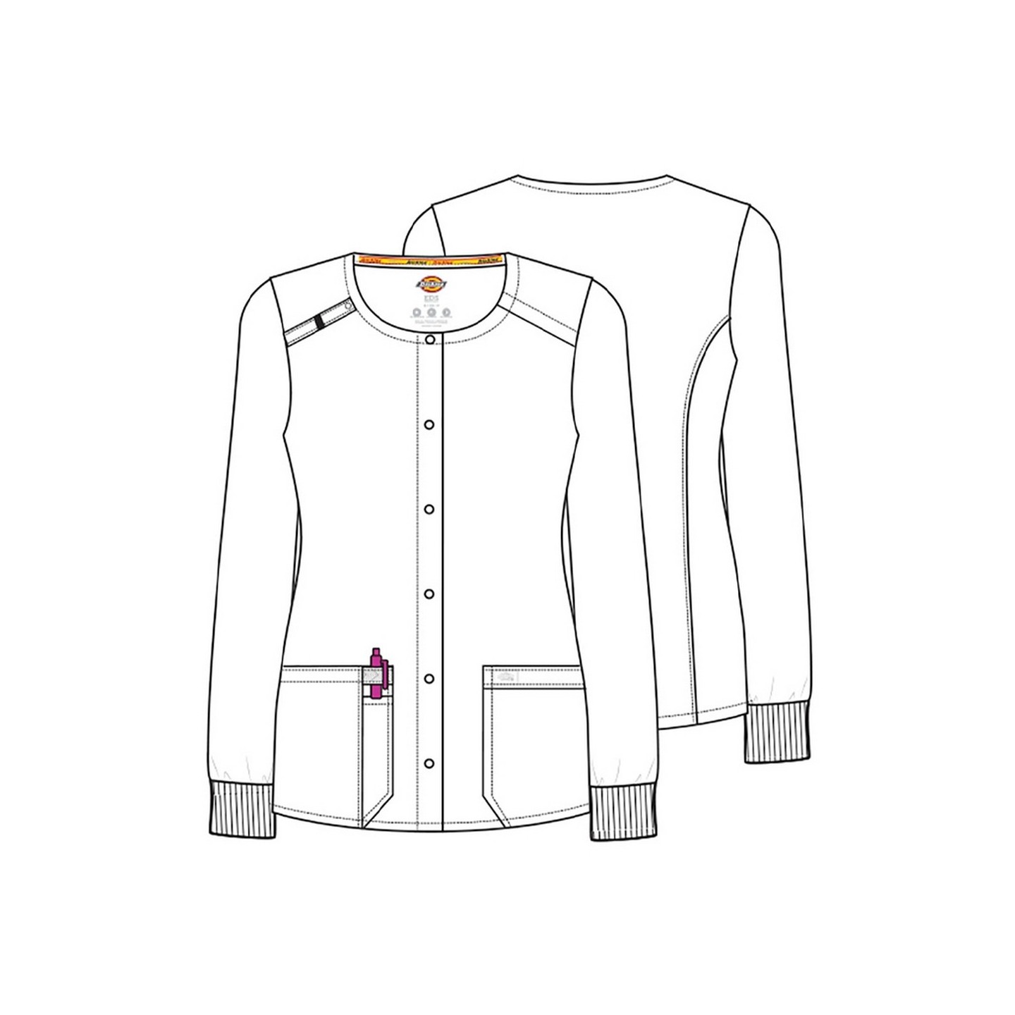 DK305 Dickies EDS Essentials Veste d'Échauffement à Fermatures Préssion