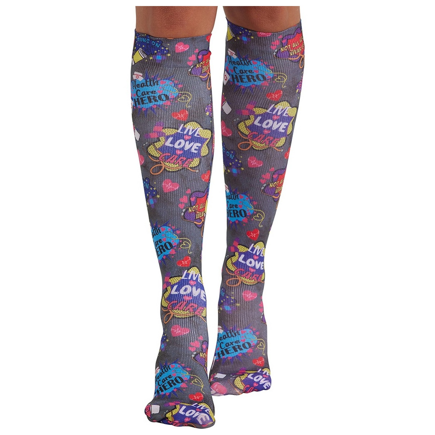 Comfort Support Healthcare Heroes High Compression Knee High Socks by Cherokee