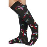Print Support Bee Au-Some Women's Graduated Medium Support Compression Socks by Cherokee