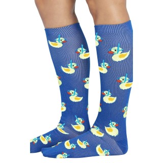 Print Support Rubber Duckies Women's Graduated Medium Support Compression Socks by Cherokee