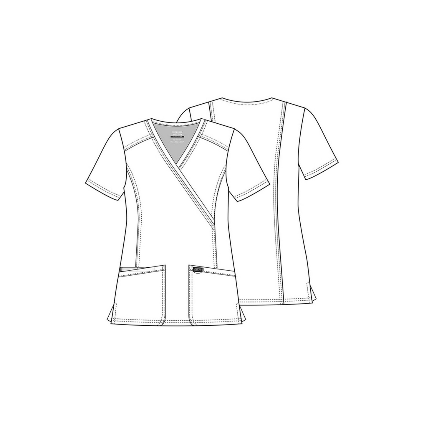 WW610 Workwear Revolution Mock Wrap Top by Cherokee