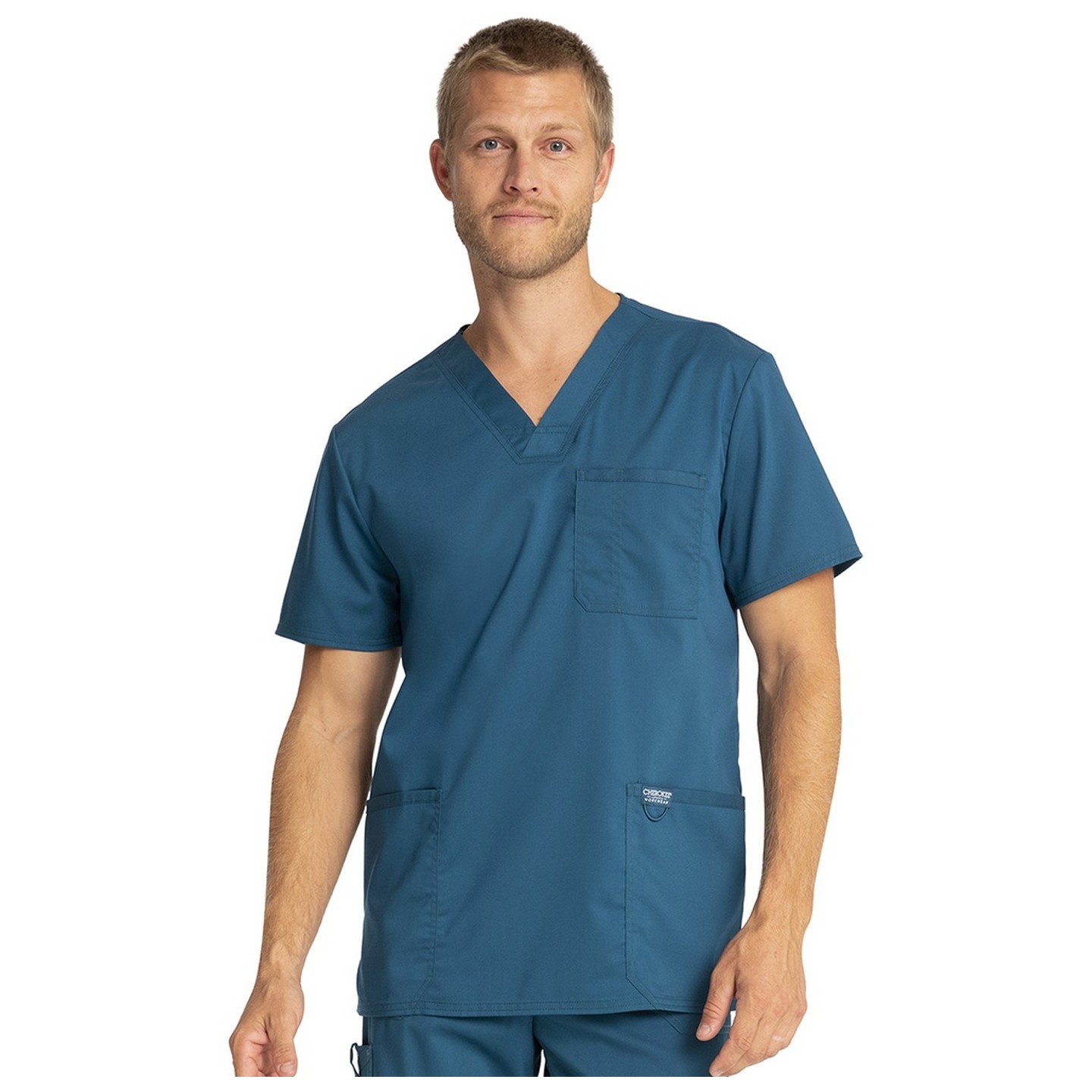 WW670 Workwear Revolution Men's 3 Pocket V-Neck Top by Cherokee