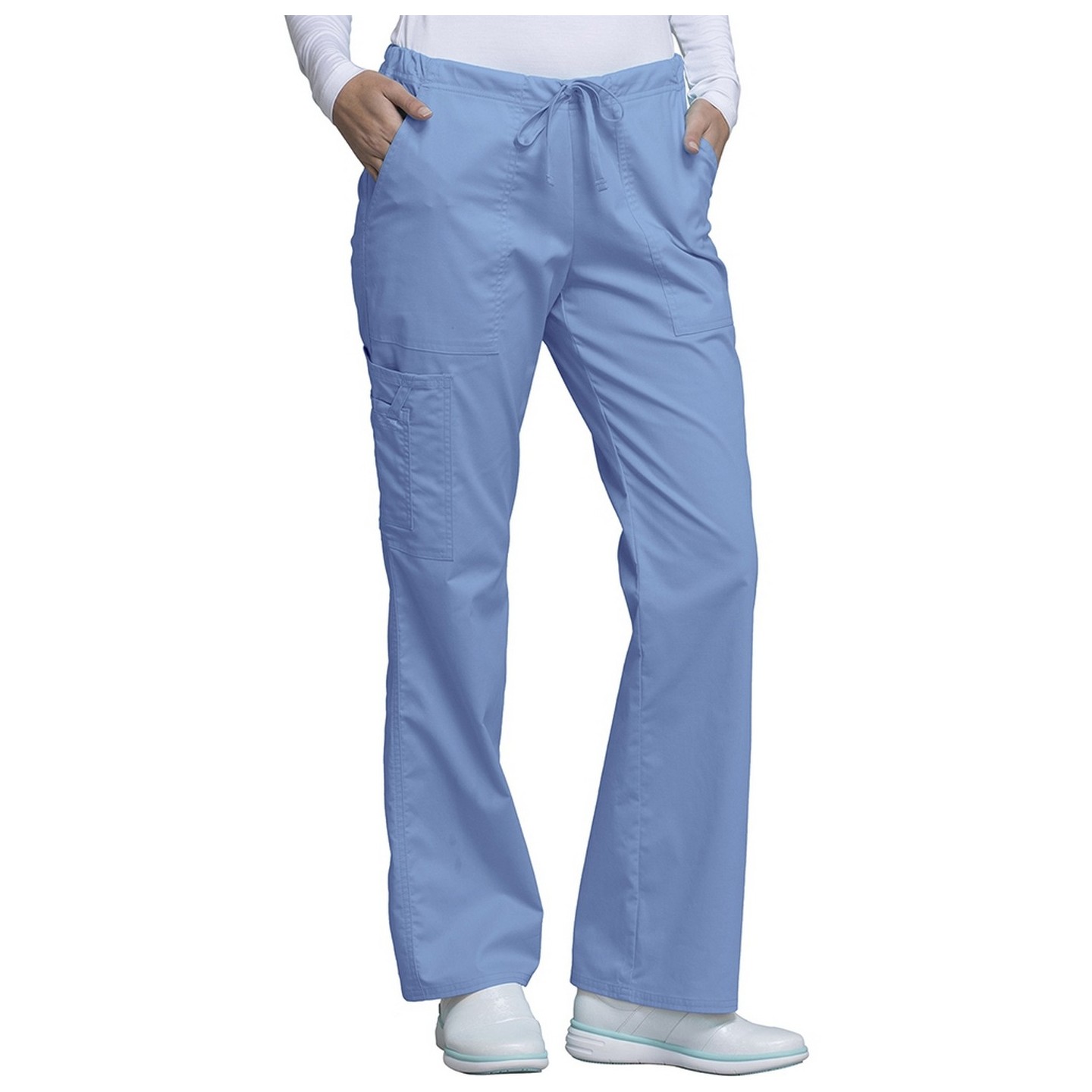 4044 Workwear Core Stretch Flare Leg Drawstring Pant by Cherokee