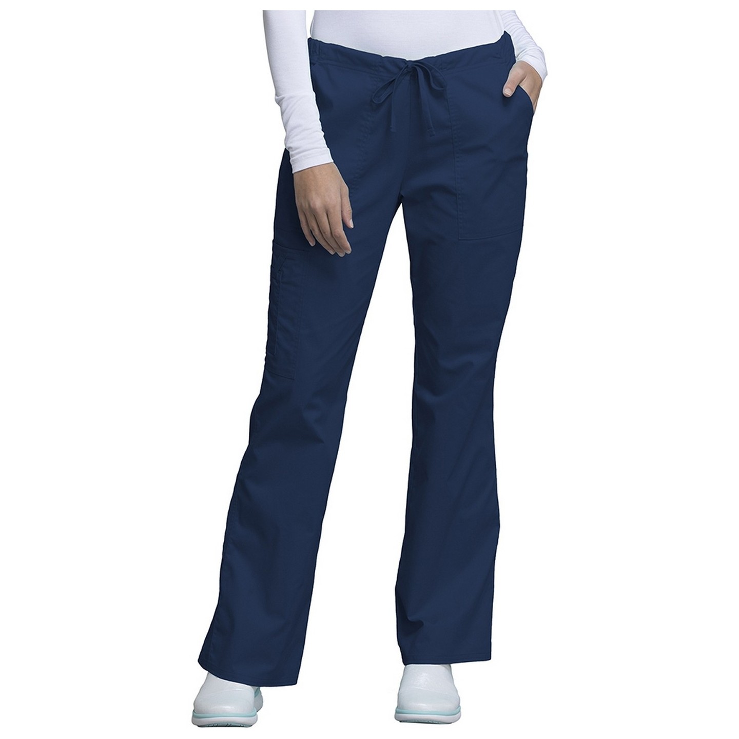 4044 Workwear Core Stretch Flare Leg Drawstring Pant by Cherokee