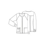 4315 Workwear Core Stretch Round Neck Zip Front Jacket by Cherokee