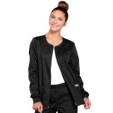 4315 Workwear Core Stretch Round Neck Zip Front Jacket by Cherokee