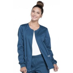 4315 Workwear Core Stretch Round Neck Zip Front Jacket by Cherokee