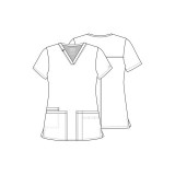 WW630 Workwear Core Stretch 3 Pocket V-Neck Top by Cherokee
