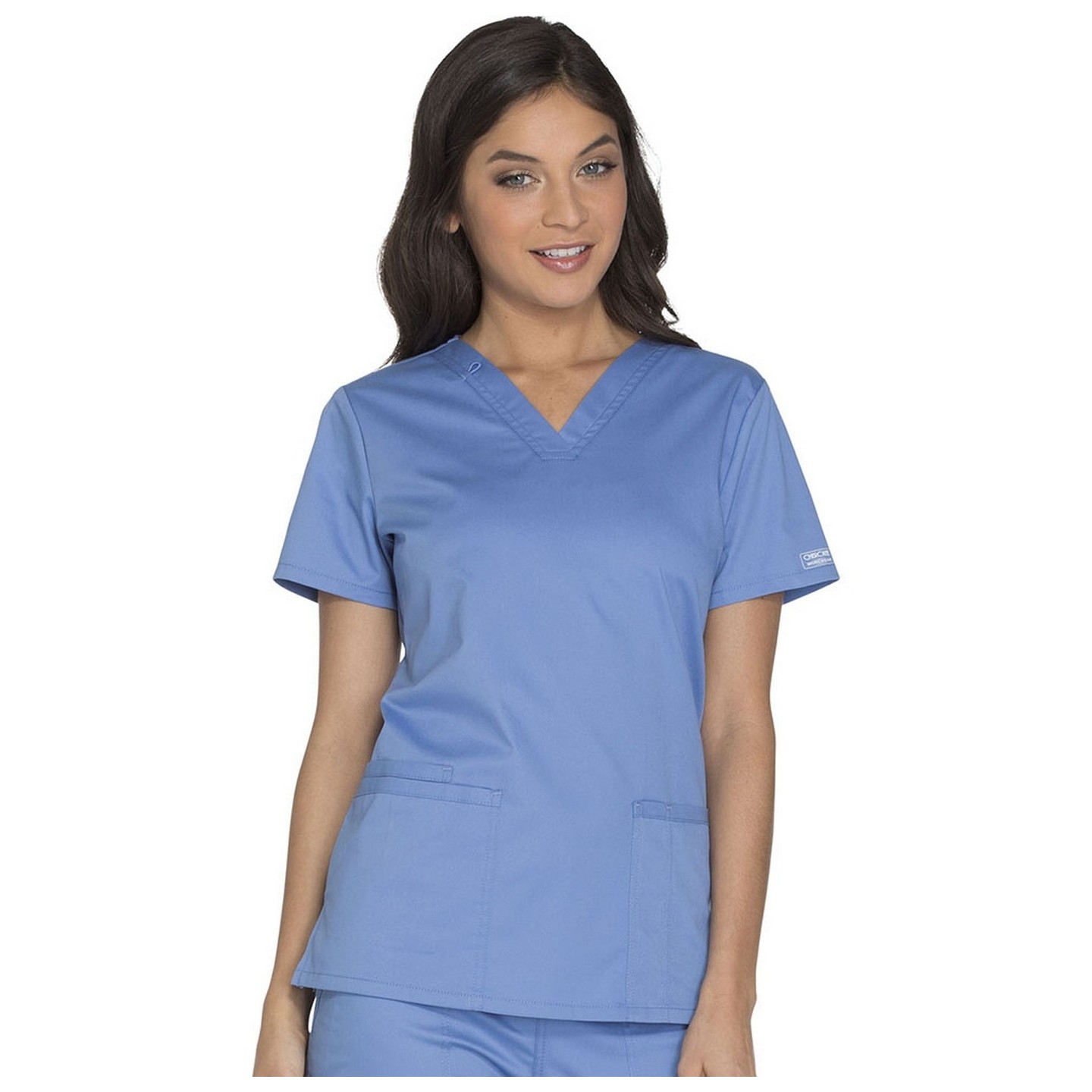 WW630 Workwear Core Stretch 3 Pocket V-Neck Top by Cherokee