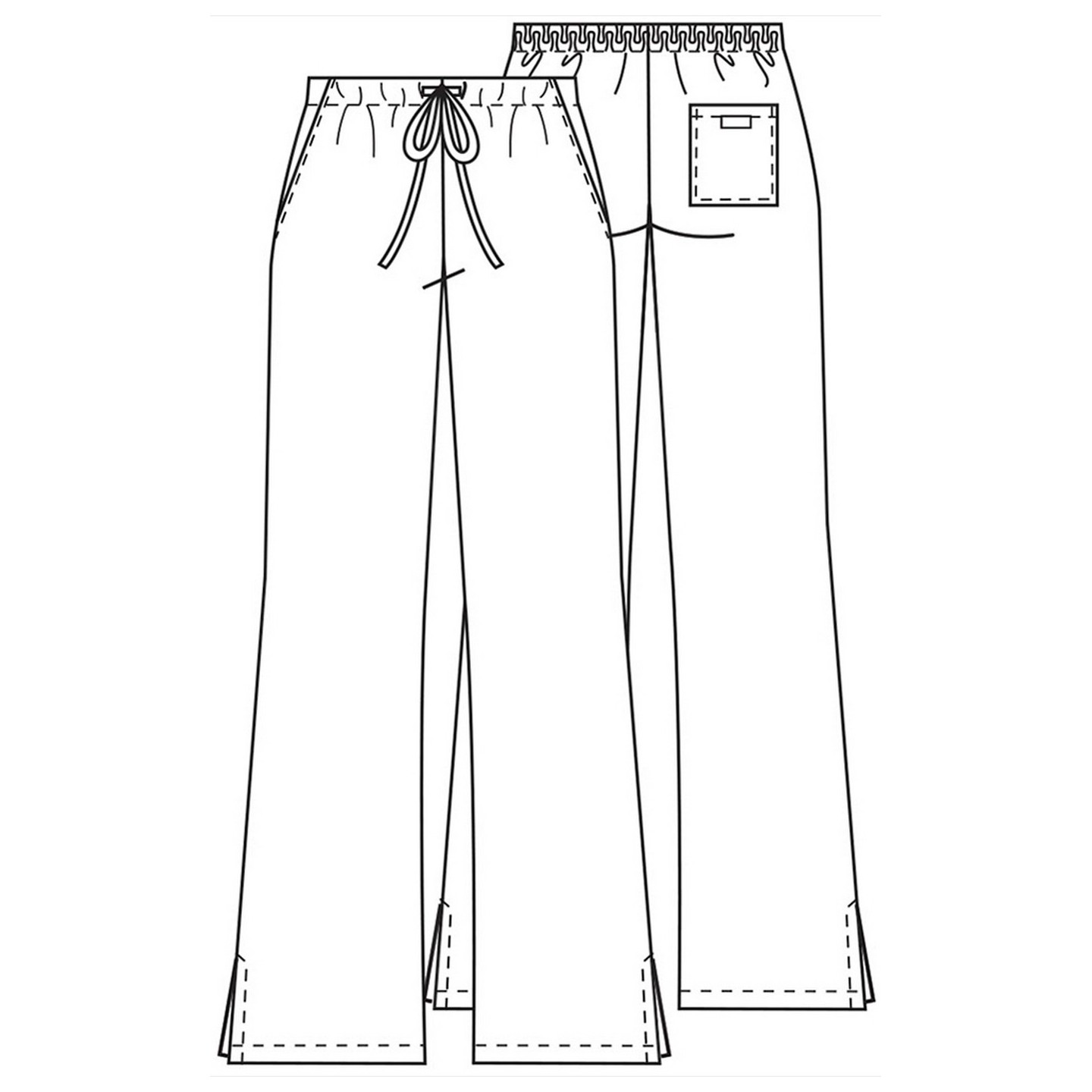 4101 Workwear Originals Drawstring Flare Leg Pant by Cherokee