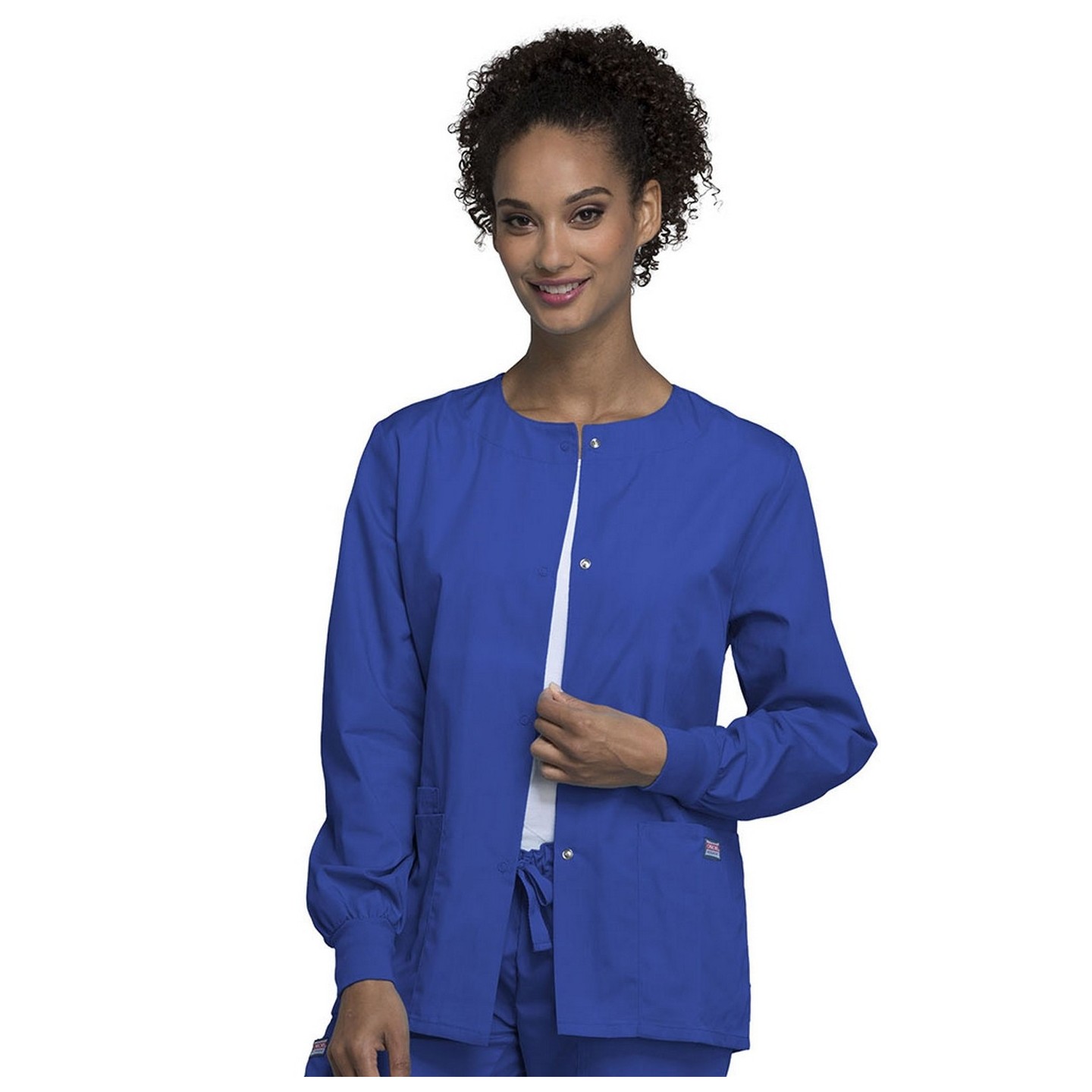 4350 Workwear Originals Snap Front Warm Up Jacket by Cherokee