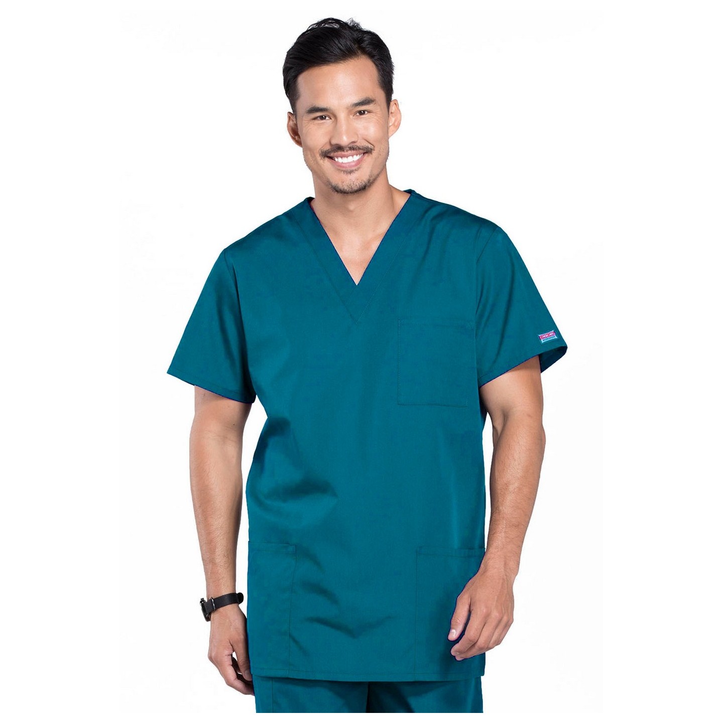 4876 Workwear Originals Haut à Col en V Unisexe avec 3 Poches par Cherokee