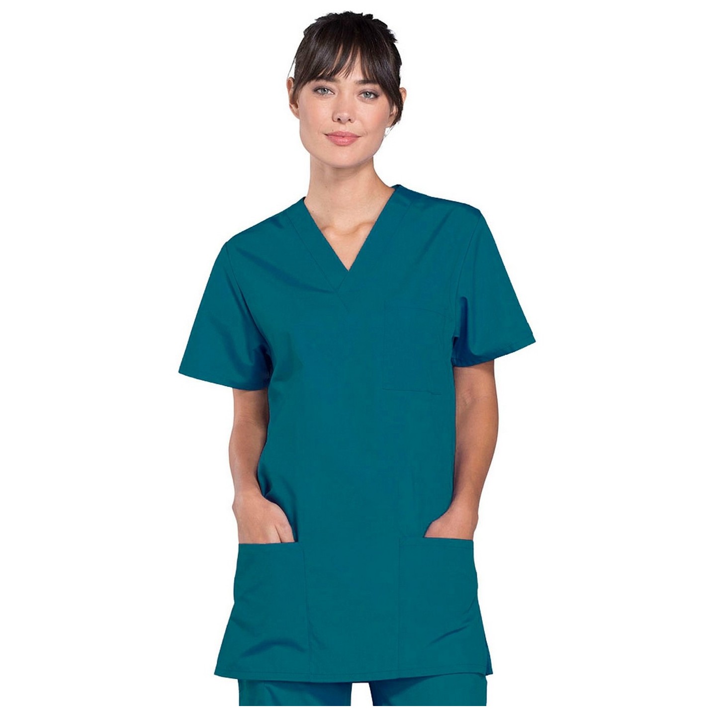 4876 Workwear Originals Haut à Col en V Unisexe avec 3 Poches par Cherokee