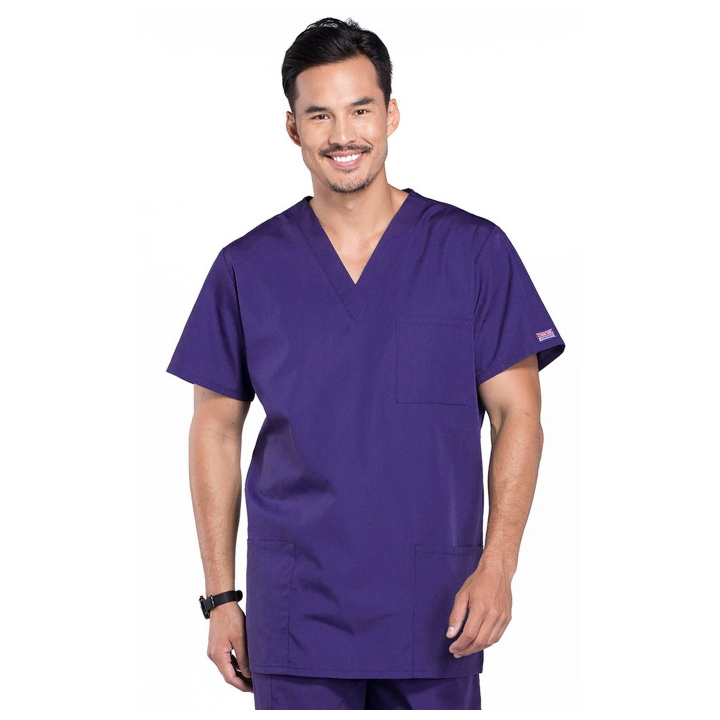 4876 Workwear Originals Haut à Col en V Unisexe avec 3 Poches par Cherokee