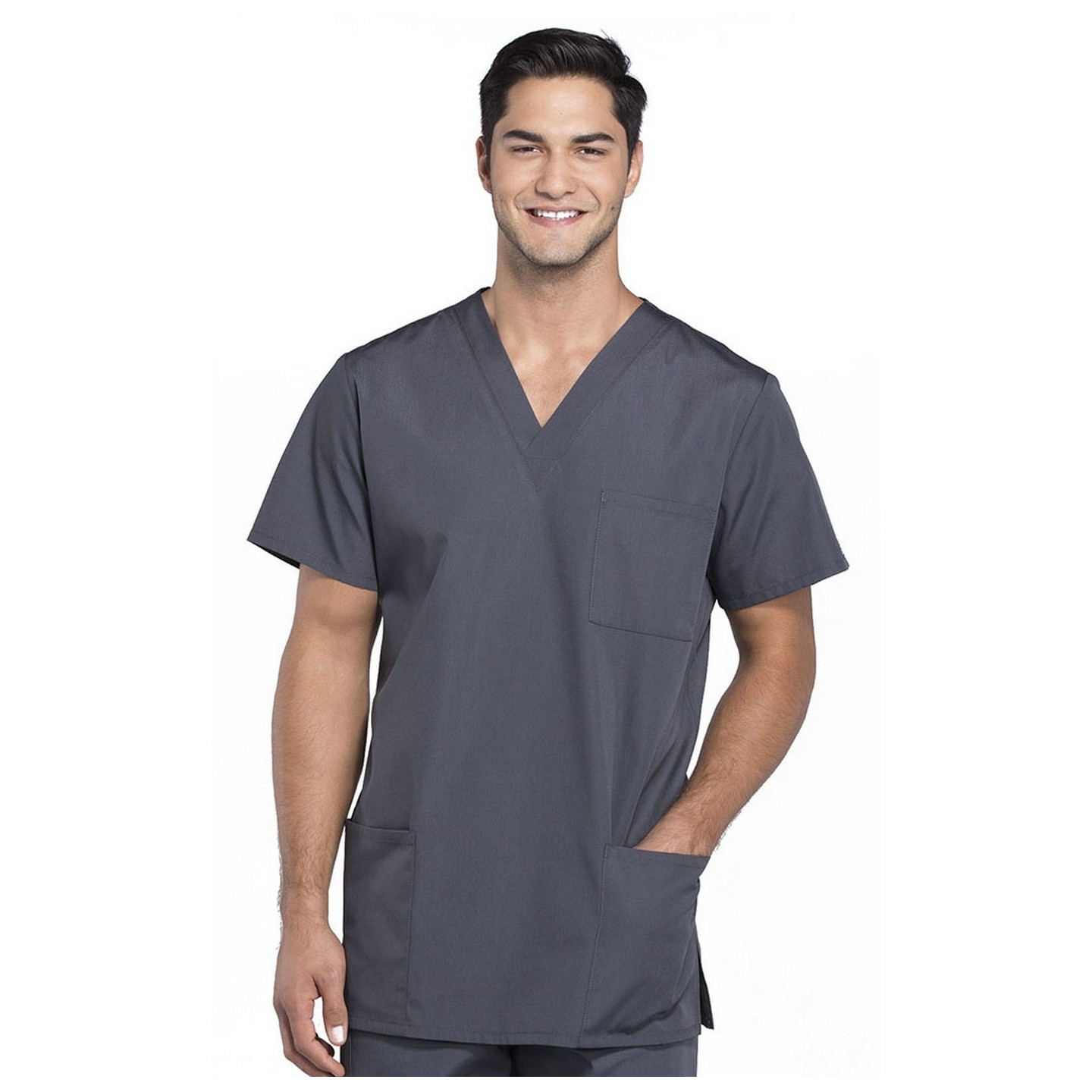 4876 Workwear Originals Haut à Col en V Unisexe avec 3 Poches par Cherokee