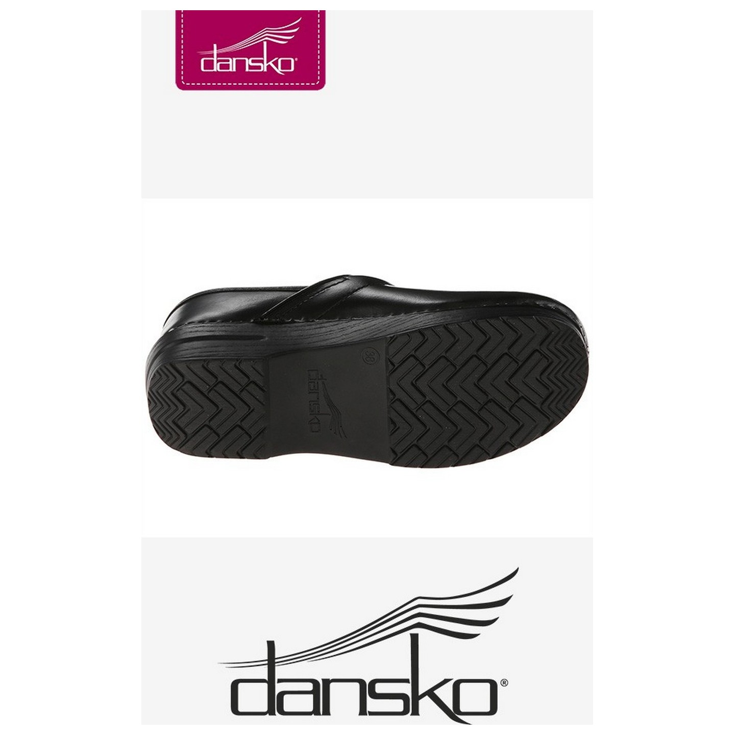The Professional by Dansko (Women's) - Black Cabrio Leather