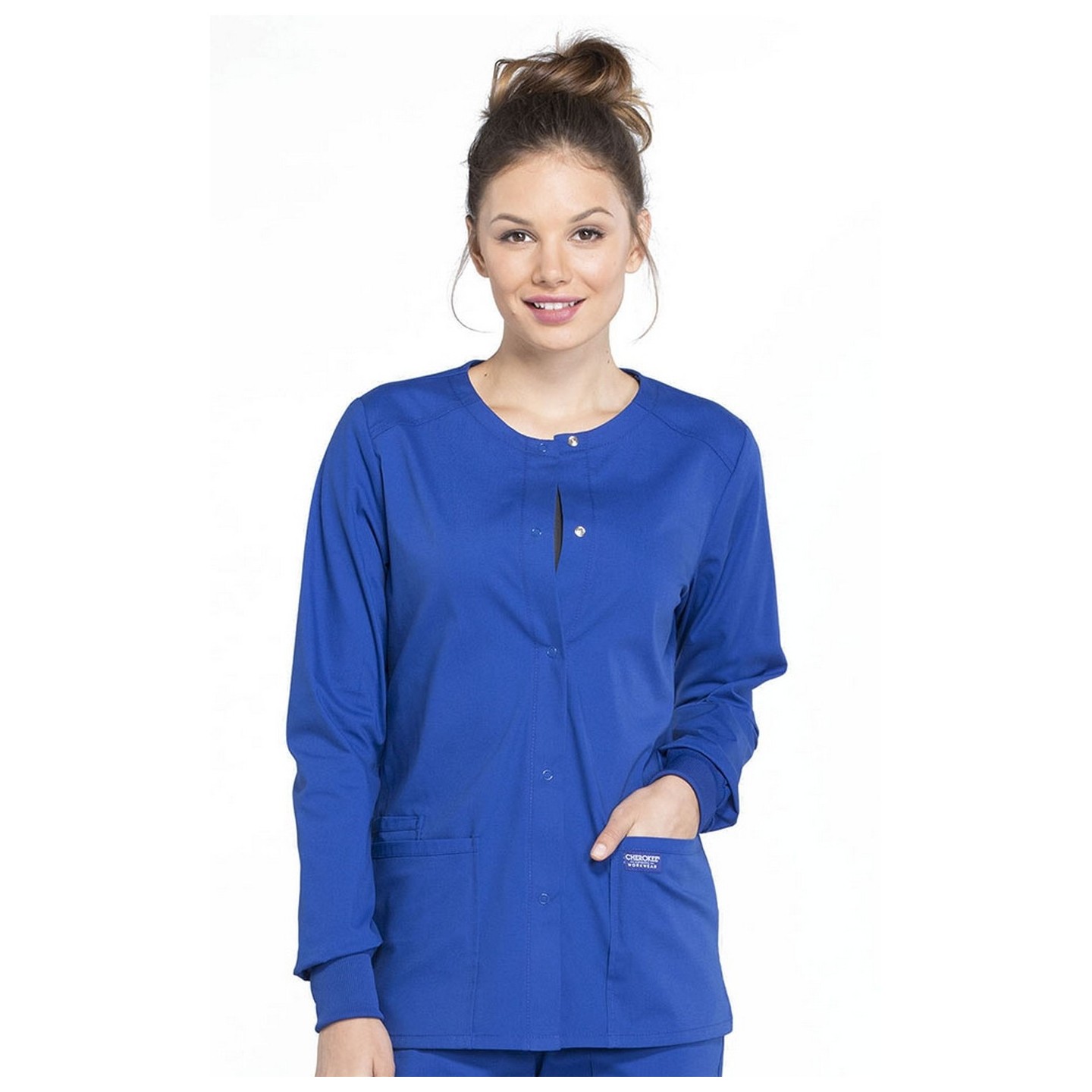 WW340 Workwear Professionals Veste d'Échauffement à Fermature de Pression avec 3 Poches par Cherokee