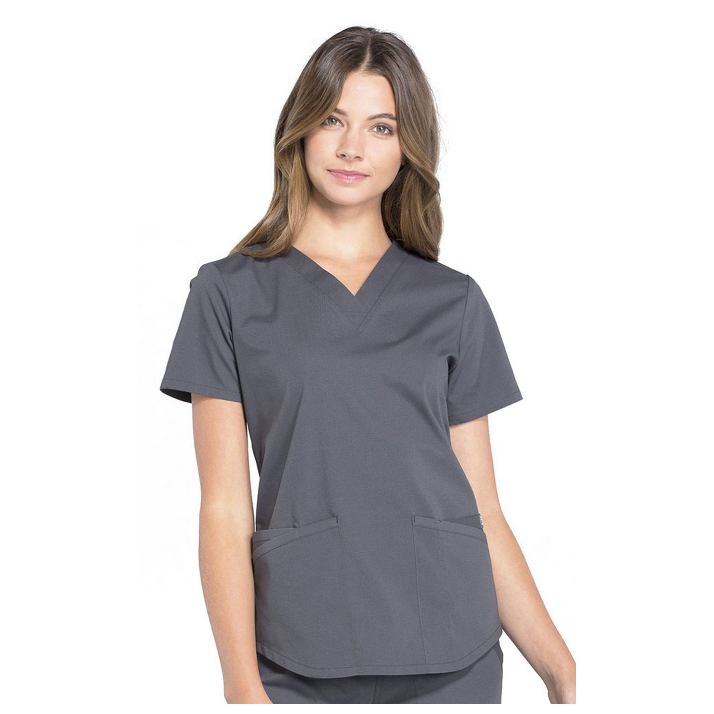 WW665 Workwear Professionals Haut à Col en V avec 3 Poches par Cherokee