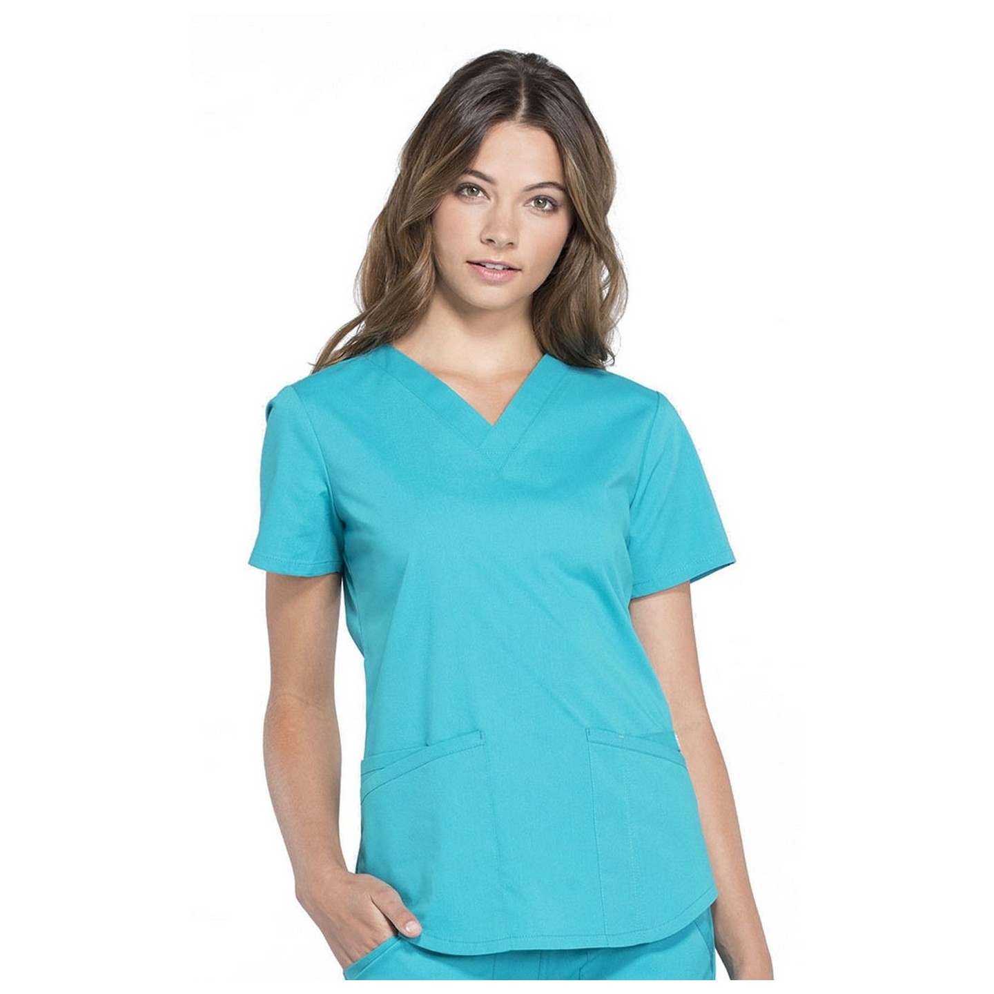 WW665 Workwear Professionals 3 Pocket V-Neck Top by Cherokee