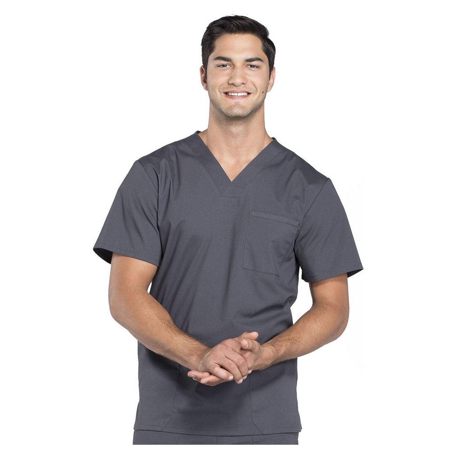 WW695 Workwear Professionals Haut à Col en V avec 4 Poches pour Hommes par Cherokee