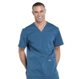 WW695 Workwear Professionals Haut à Col en V avec 4 Poches pour Hommes par Cherokee