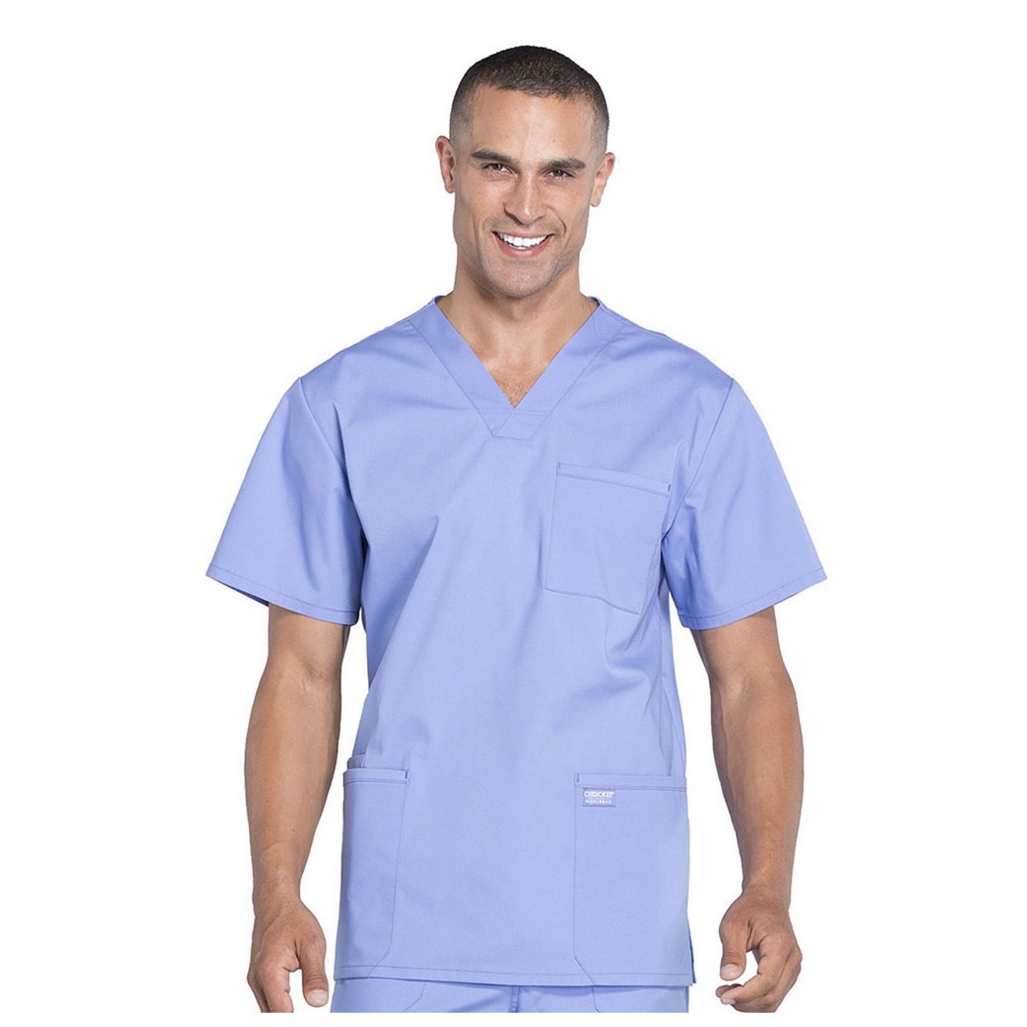 WW695 Workwear Professionals Men's 4 Pocket V-Neck Top by Cherokee