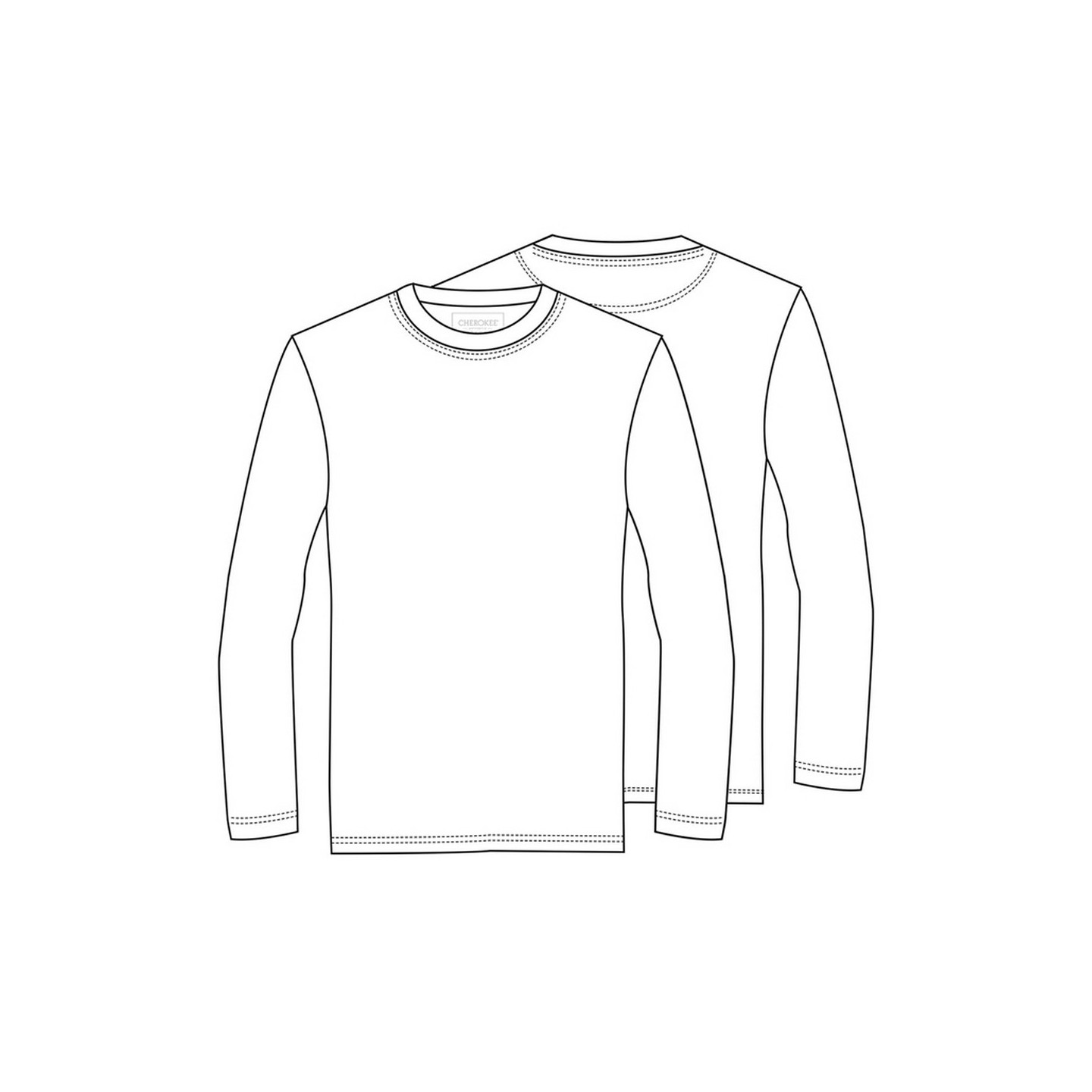 WW700 Workwear Professionals Men's Jersey Knit Underscrub Long Sleeve Tee by Cherokee