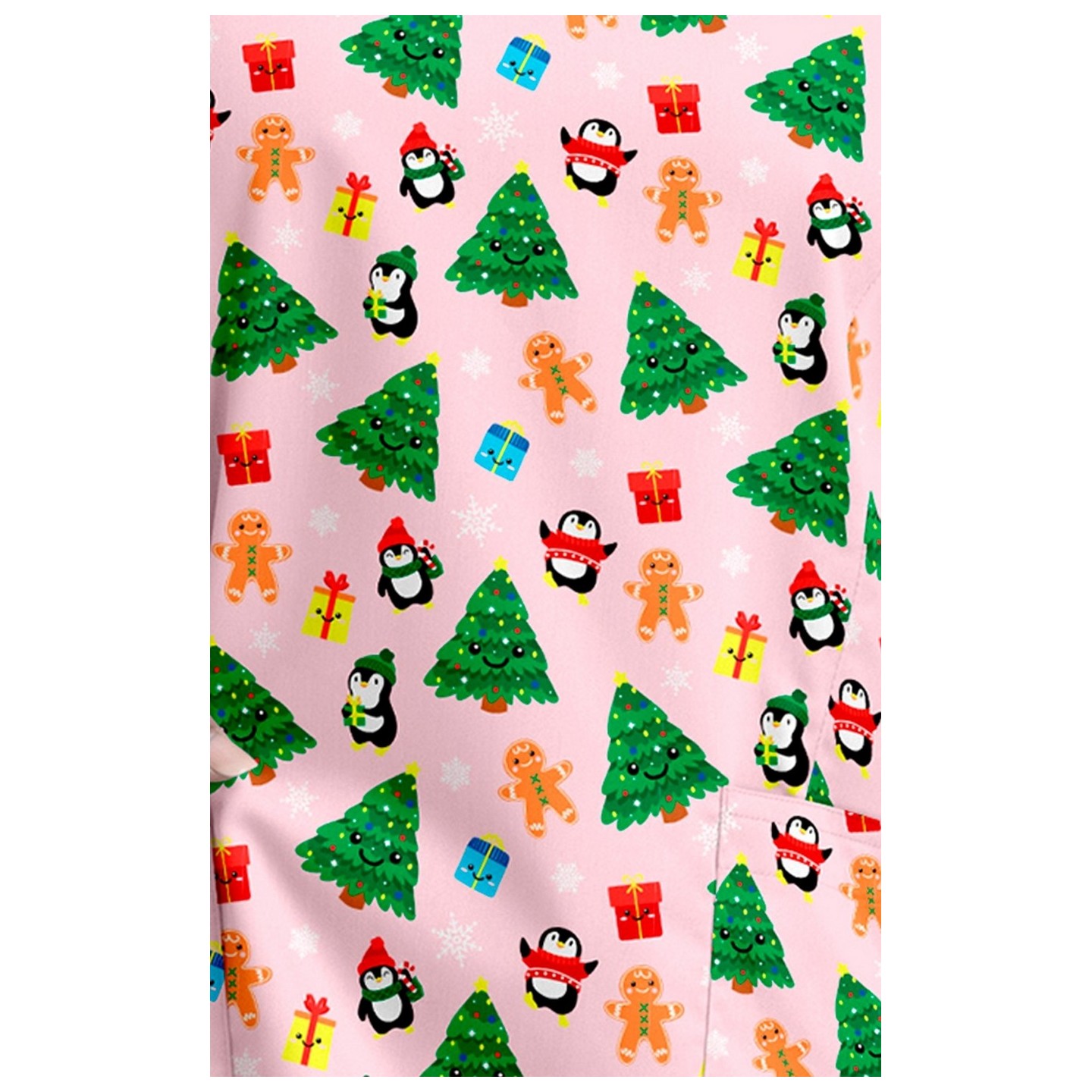 9810 Maevn Women's Printed V-Neck Top - Holiday Party