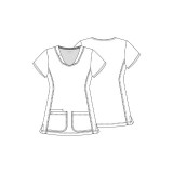 20710 Break on Through V-Neck 3 Pocket Top from HeartSoul