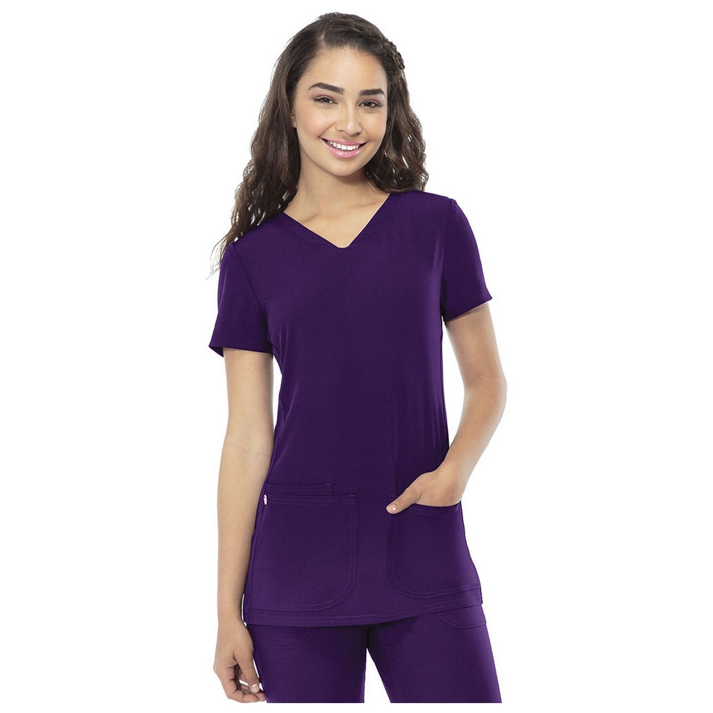 20710 Break on Through V-Neck 3 Pocket Top from HeartSoul