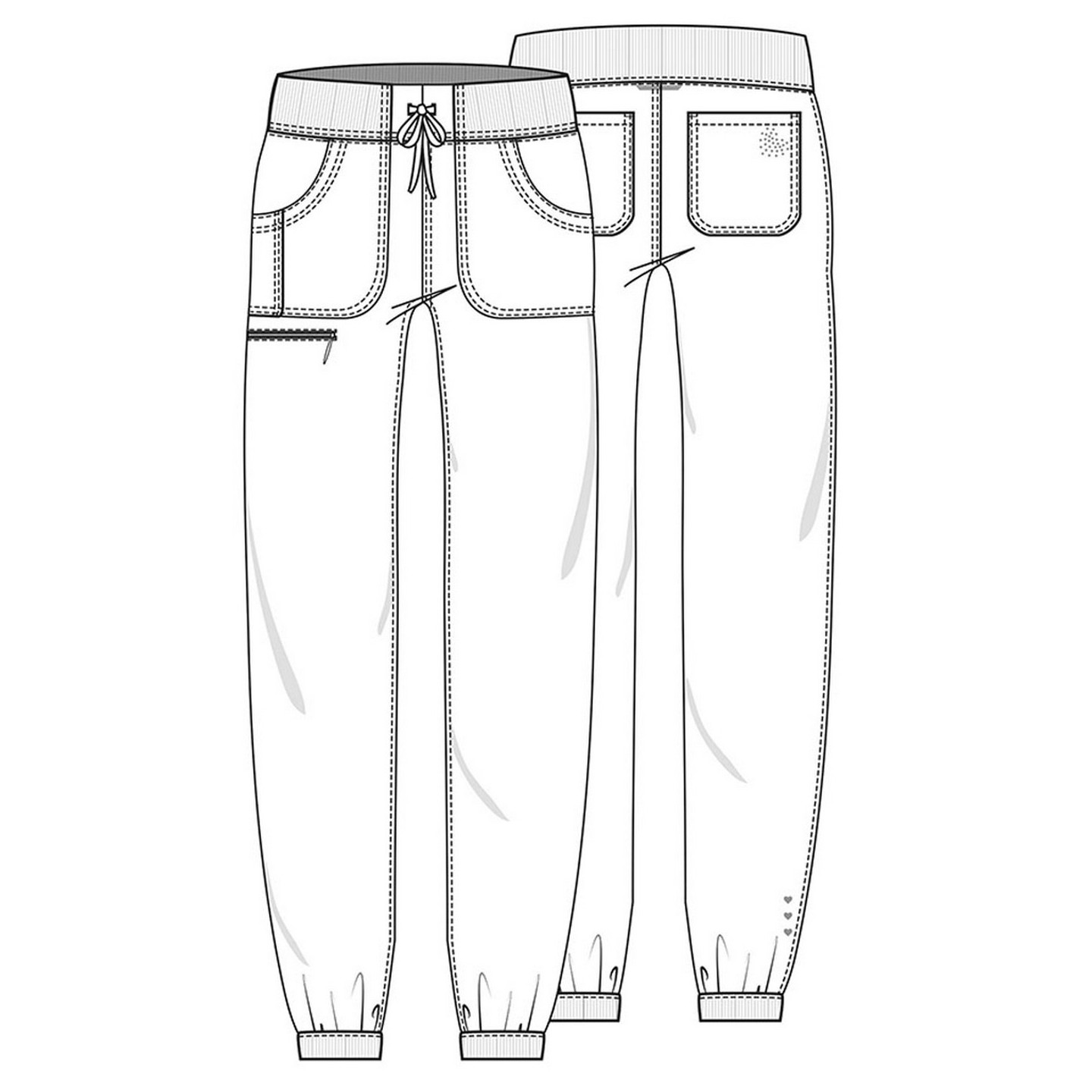 HS030 Break on Through 5 Pocket Jogger Pant by HeartSoul