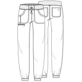 HS030 Break on Through 5 Pocket Jogger Pant by HeartSoul