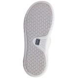 Melody White Slip Resistant Slip On Leather Shoe from Workwear Footwear by Cherokee