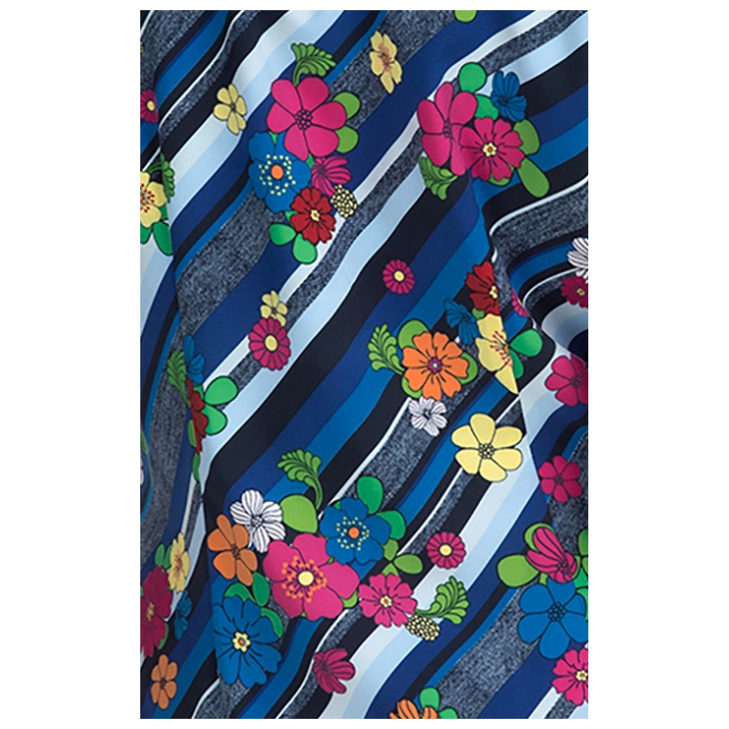 F100PR French Bull by Koi Modern Classic Lulu Print Top - Calypso