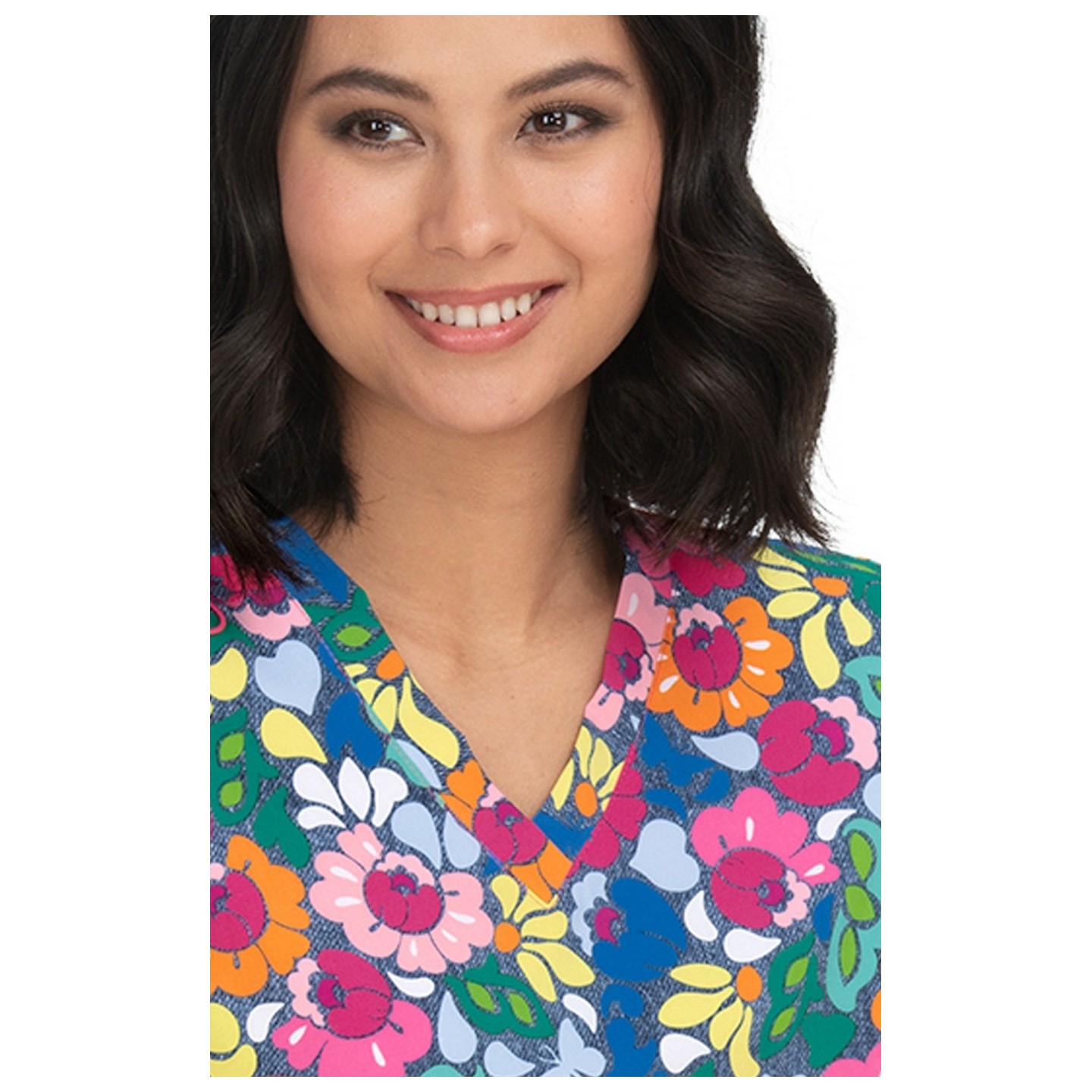 F100PR French Bull by Koi Modern Classic Lulu Print Top - Palais Multi