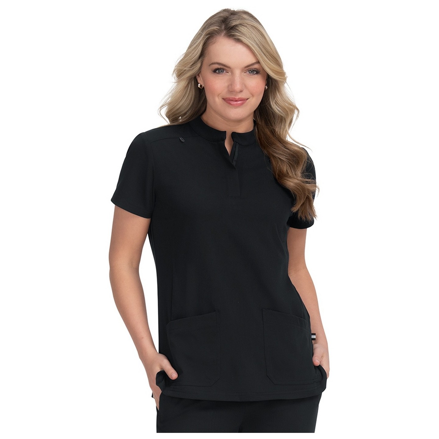 1081 koi Next Gen Driven Mandarin Collar Top