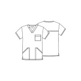 CKA686 Allura Men's 3 Pocket V-Neck Top by Cherokee